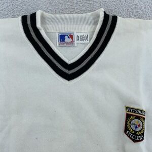 Vintage Pittsburgh Steelers Short Sleeve Sweatshirt M/L NFL Football‎ MLB 90s